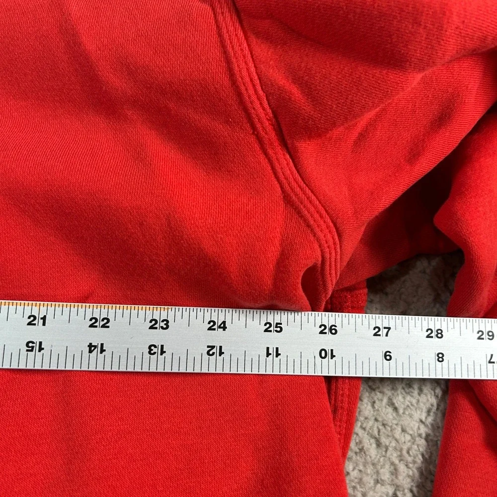 Nike‎ Red Hoodie Sweatshirt Pullover Athletic Logo Size Womens XXL Cropped